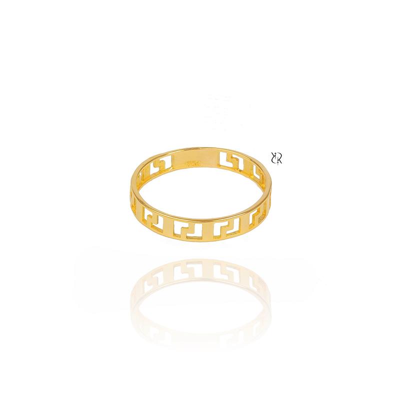 انگشتر زنانه طلا ۱۸ عیار طرح فندی