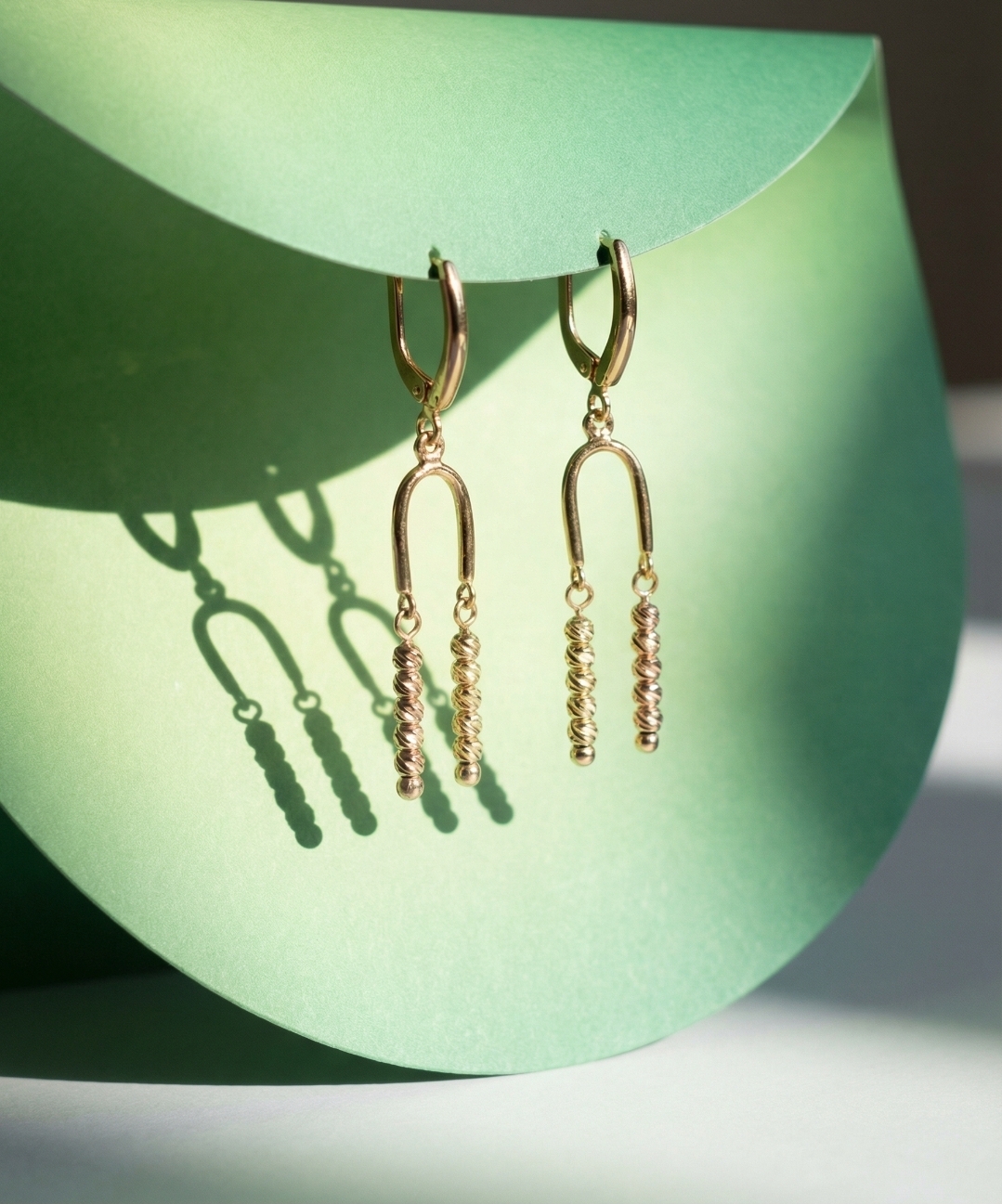 گوشواره زنانه طلا ۱۸ عیار گوشواره آویز گوی طلای شیک