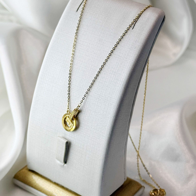 گردنبند زنانه طلا ۱۸ عیار زنجیر فانتزی ظریف لاو