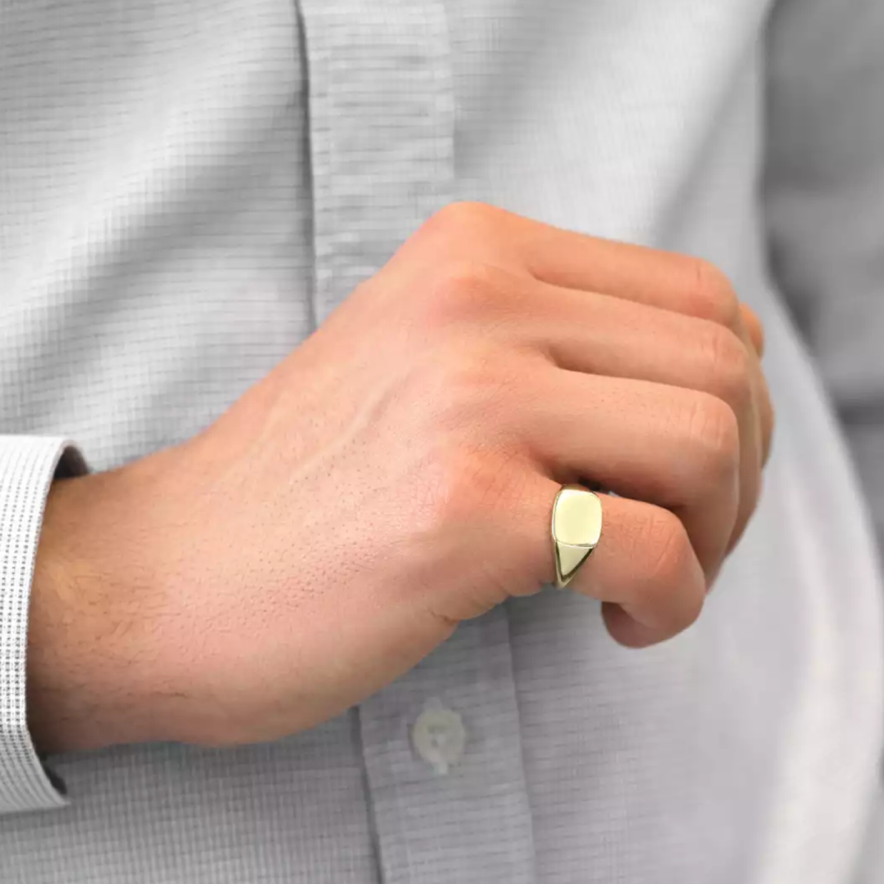 انگشتر طلا بدون نگین مردانه پینکی کینگدوم