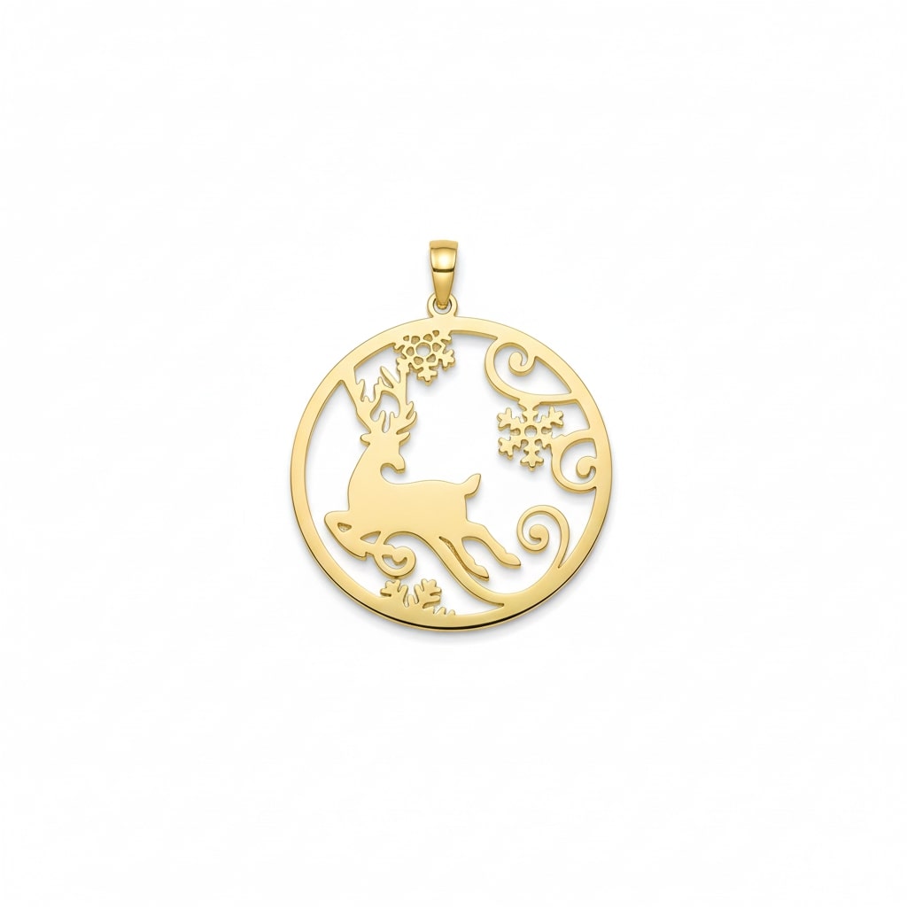 آویز طلا ۱۸ عیار گوزن