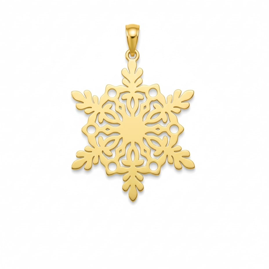 آویز طلا ۱۸ عیار دانه برف