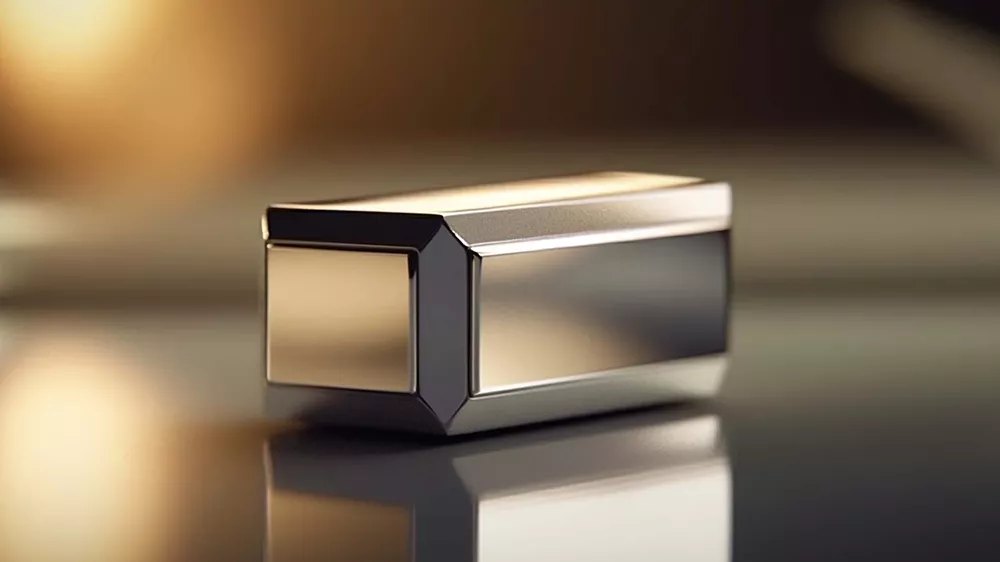 یک قطعه طلای سفید با پسزمینه محو