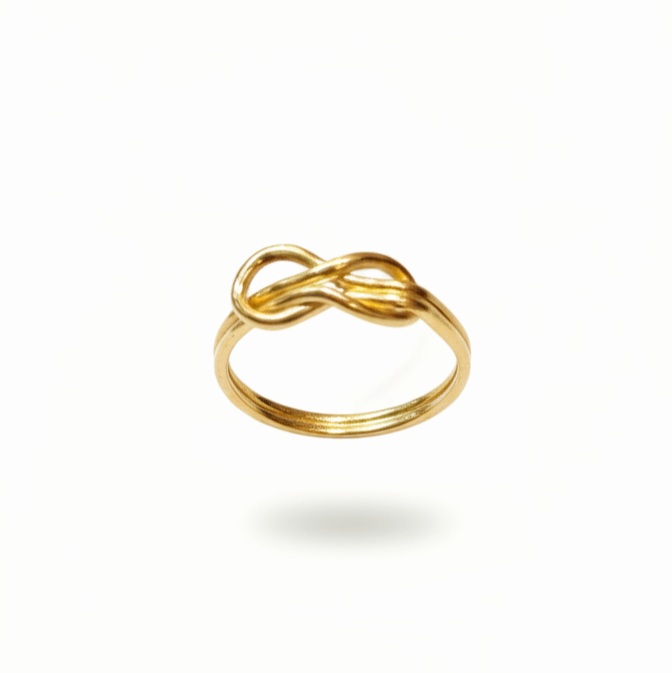 انگشتر زنانه طلا ۱۸ عیار گره سایز ۵۶