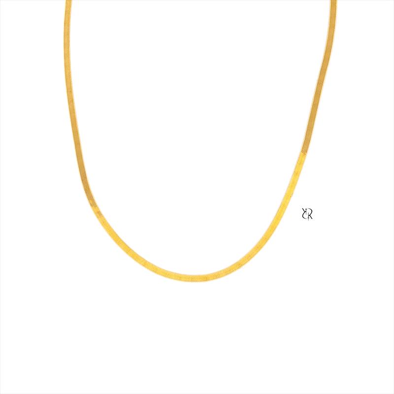 زنجیر زنانه طلا ۱۸ طرح هرینگبون