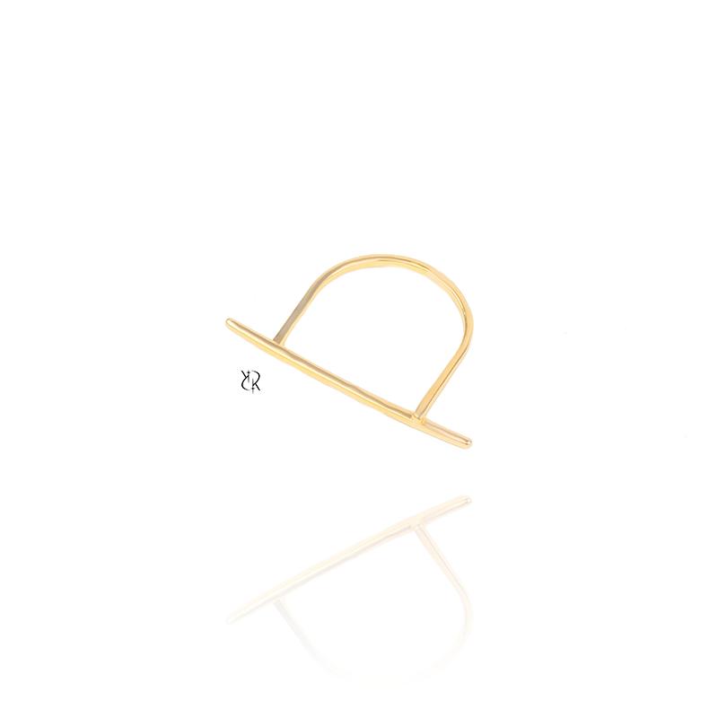 انگشتر زنانه طلا ۱۸ عیار طرح لاین