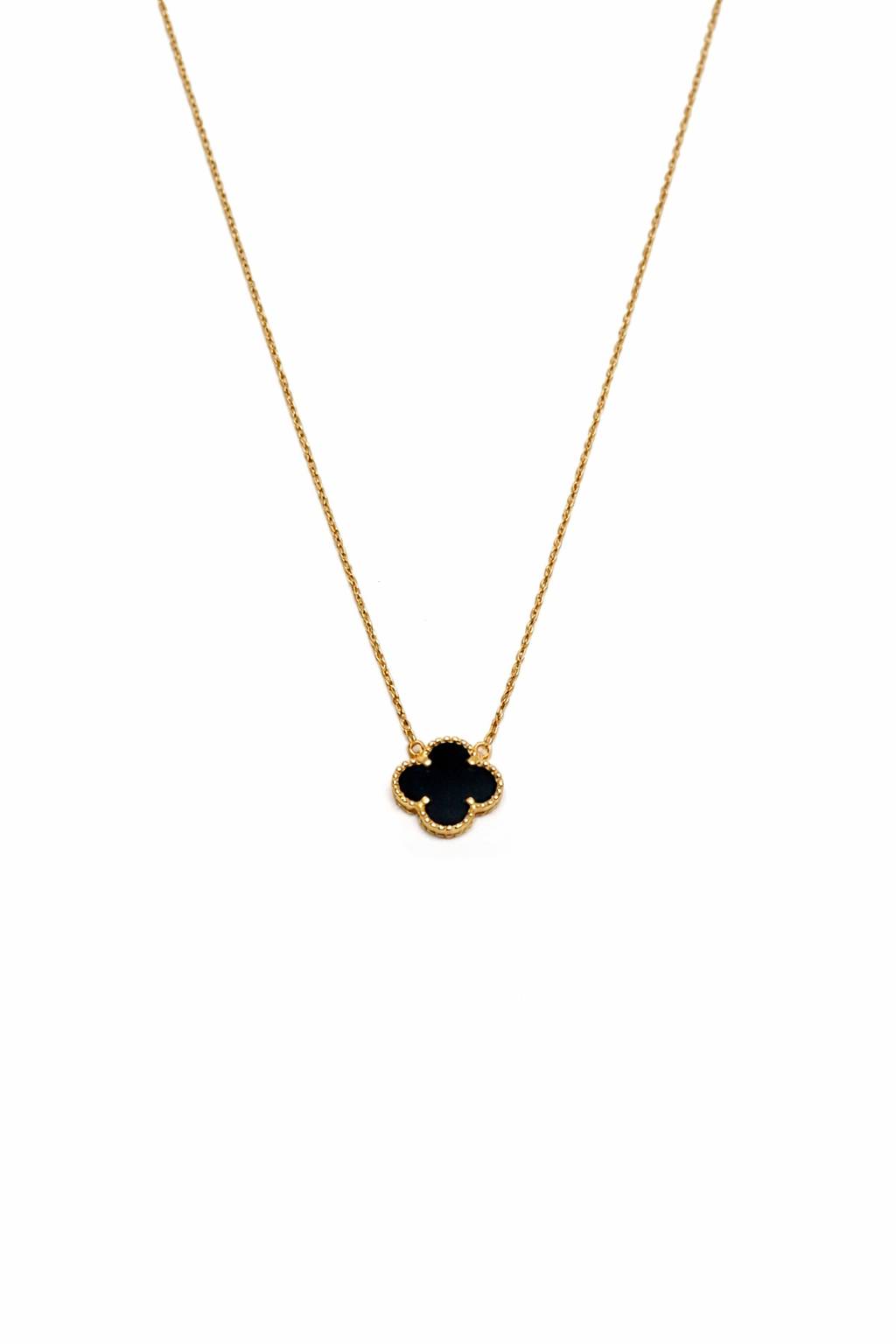 گردنبند زنانه طلا ۱۸ عیار ونکلیف مشکی