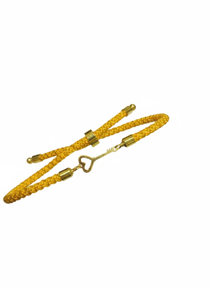 دستبند طلا ۱۸ عیار بندی کلید قلب