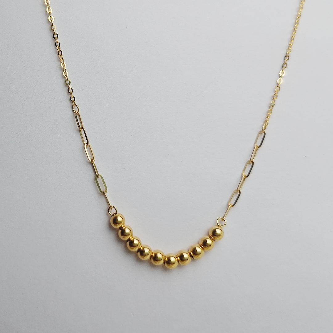 گردنبند زنانه طلا ۱۸ عیار گوی ۲