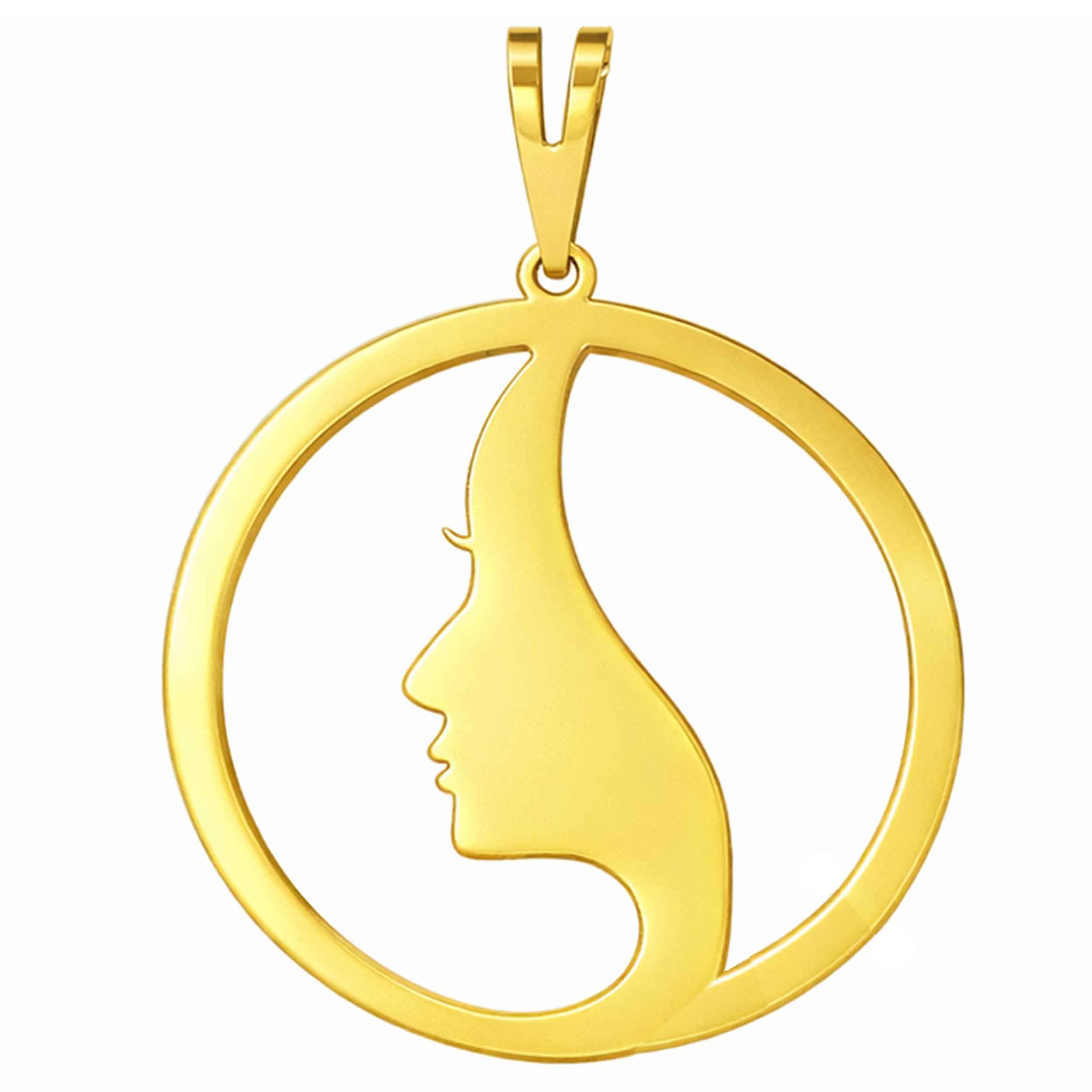 آویز زنانه طلا ۱۸ عیار طرح زن