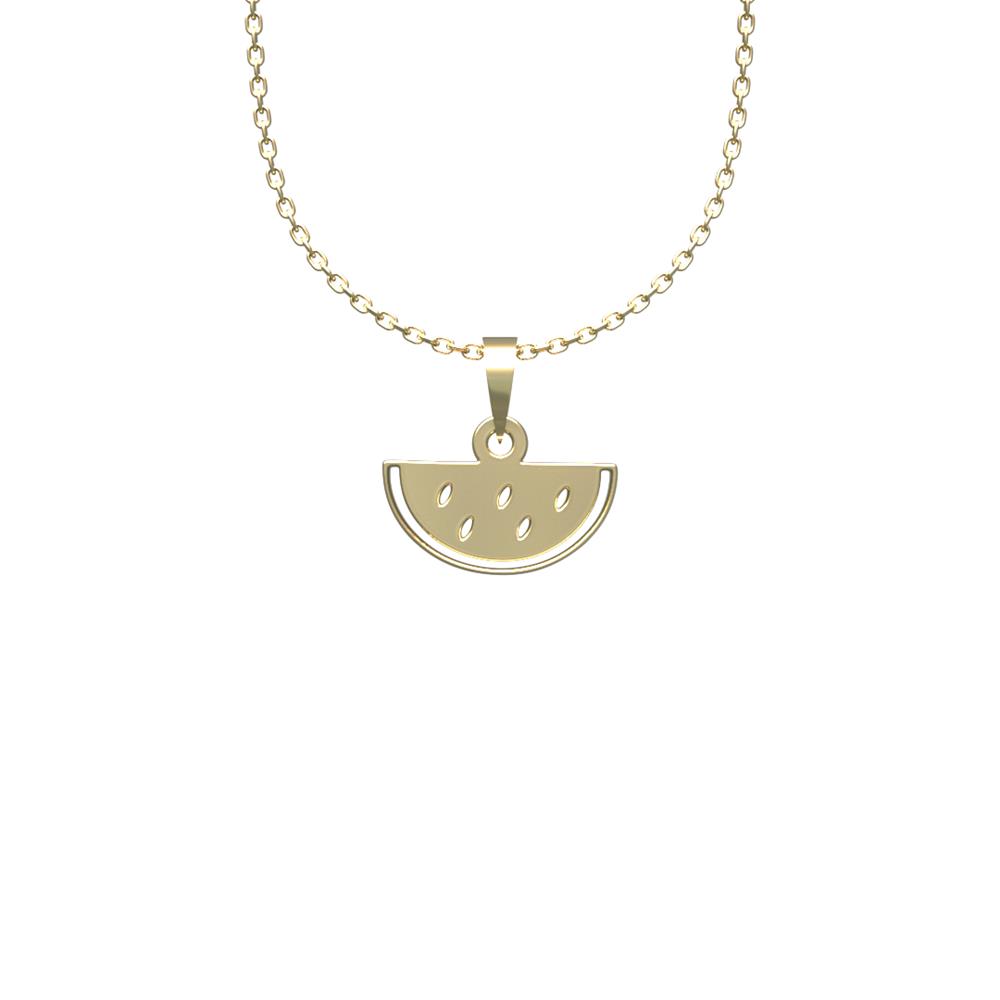 گردنبند طلا زنانه مدل هندوانه کد HH1016