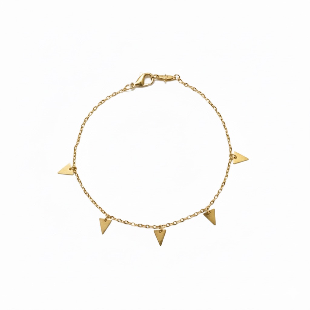 دستبند زنانه طلا ۱۸ عیار دستبند مثلثی کد ۵۰۳