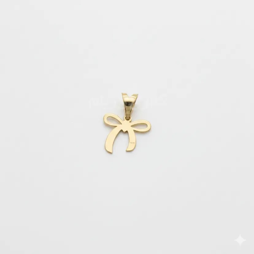 آویز بچگانه طلا ۱۸ عیار مدال طرح پاپیون