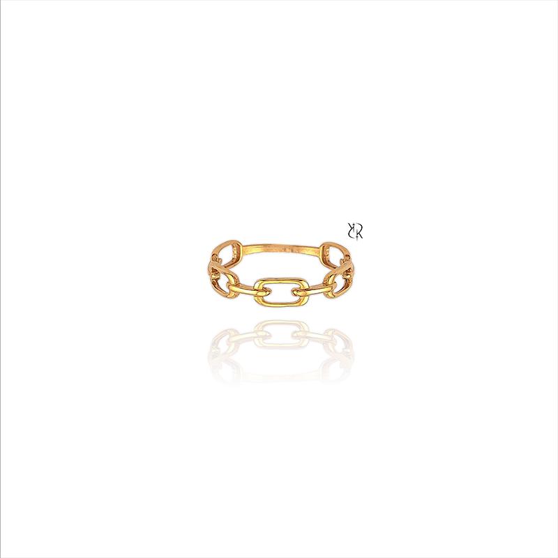 انگشتر زنانه طلا ۱۸ عیار طرح هرمس