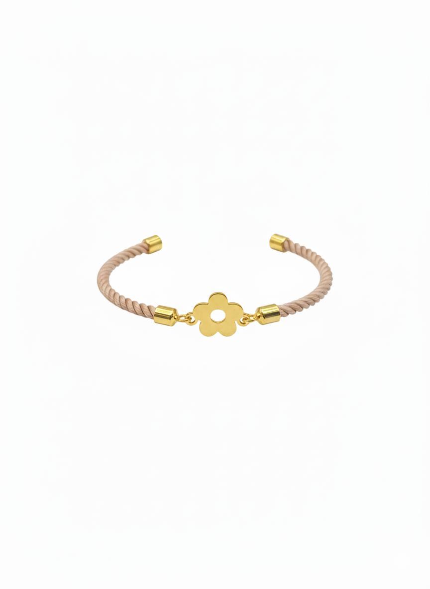 دستبند طلا ۱۸ عیار بندی گل