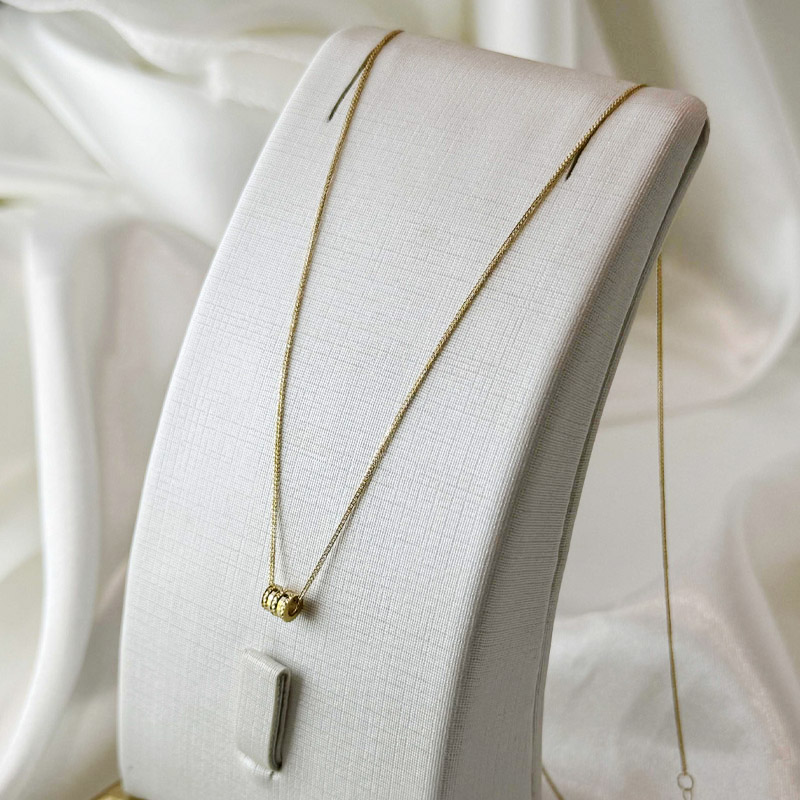 گردنبند زنانه طلا ۱۸ عیار زنجیر فانتزی