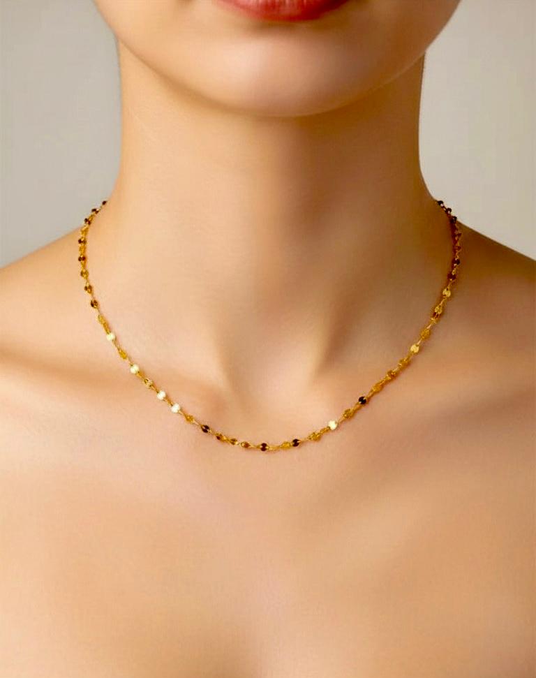 زنجیر طلا ۱۸ عیار زنجیر پولکی اماراتی