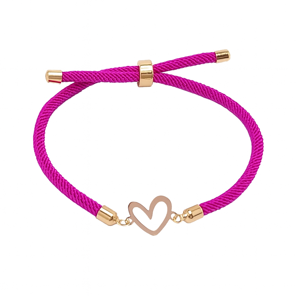 دستبند طلا ۱۸ عیار قلب