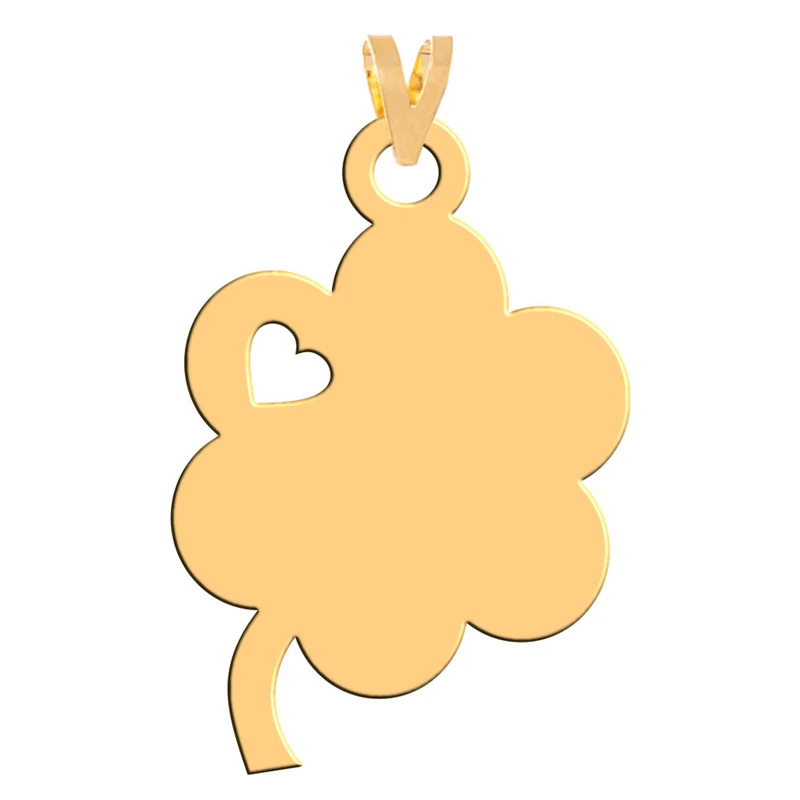 آویز طلا ۱۸ عیار گل و قلب ریز