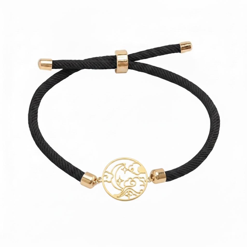 دستبند طلا ۱۸ عیار ابر و ماه و ستاره