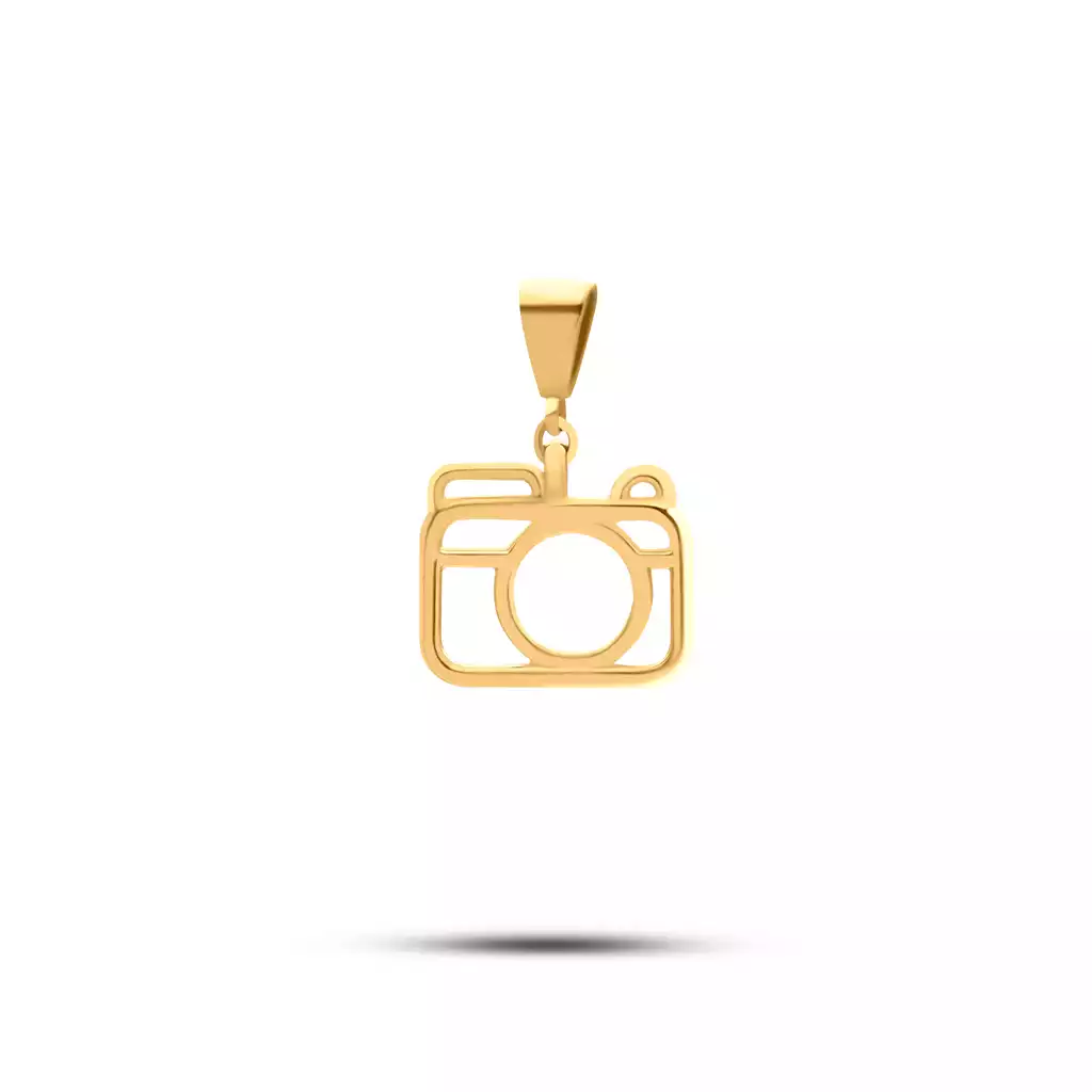 آویز طلا مینیمال دوربین عکاسی