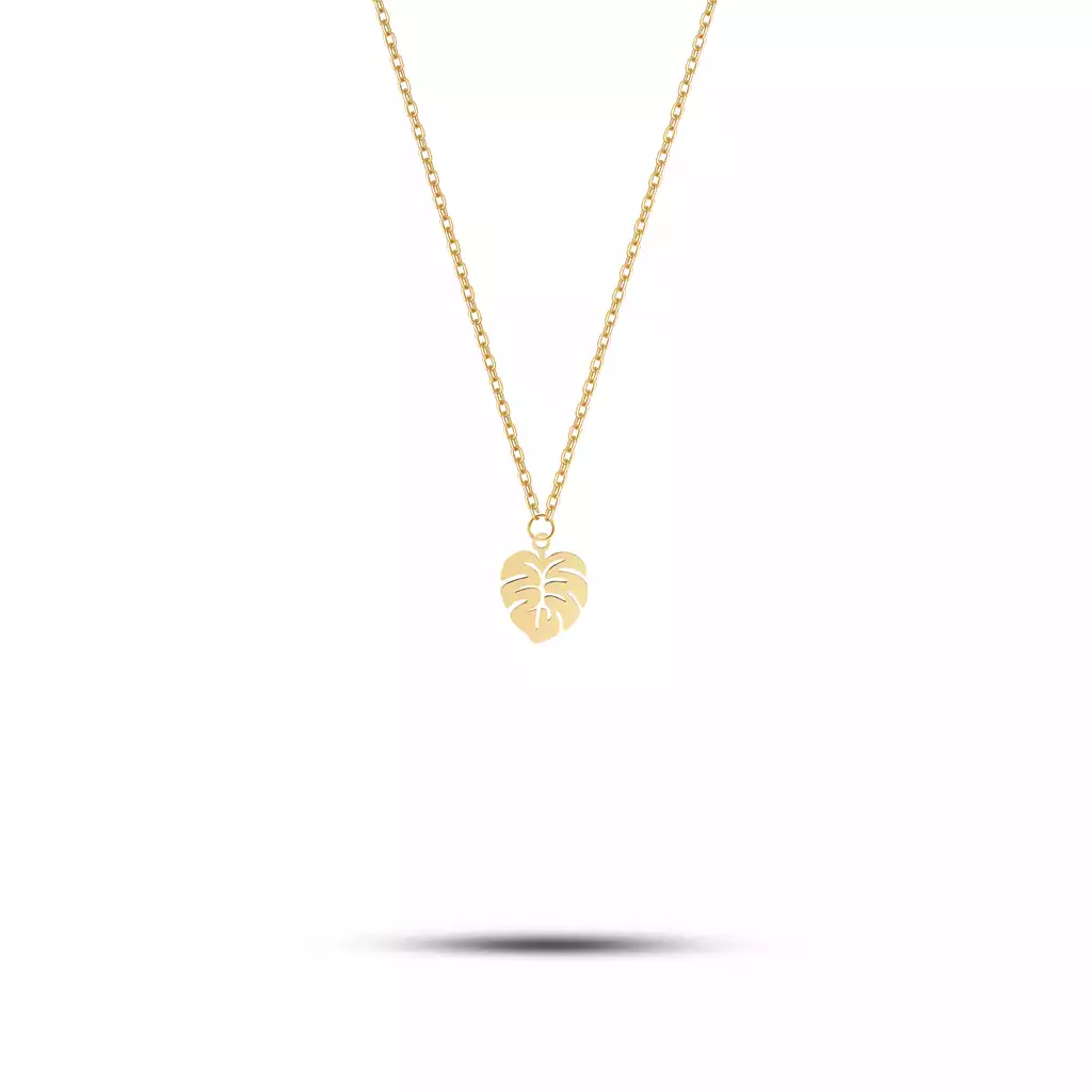 گردنبند طلا زنجیری برگ انجیری