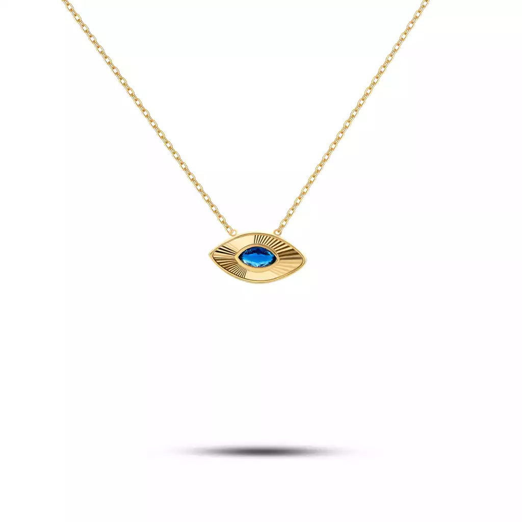 گردنبند طلا زنجیری نگهبان آبی