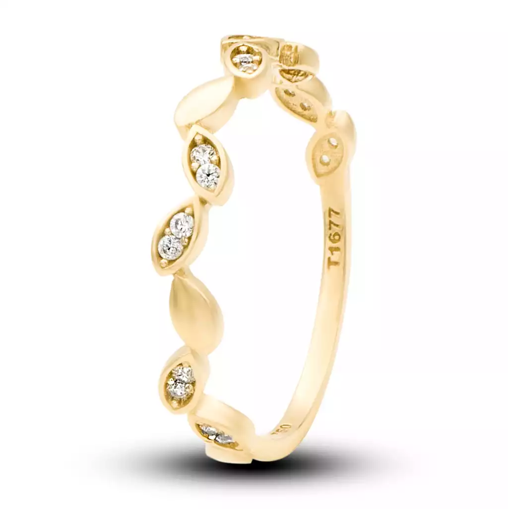 انگشتر طلا برگ ظریف