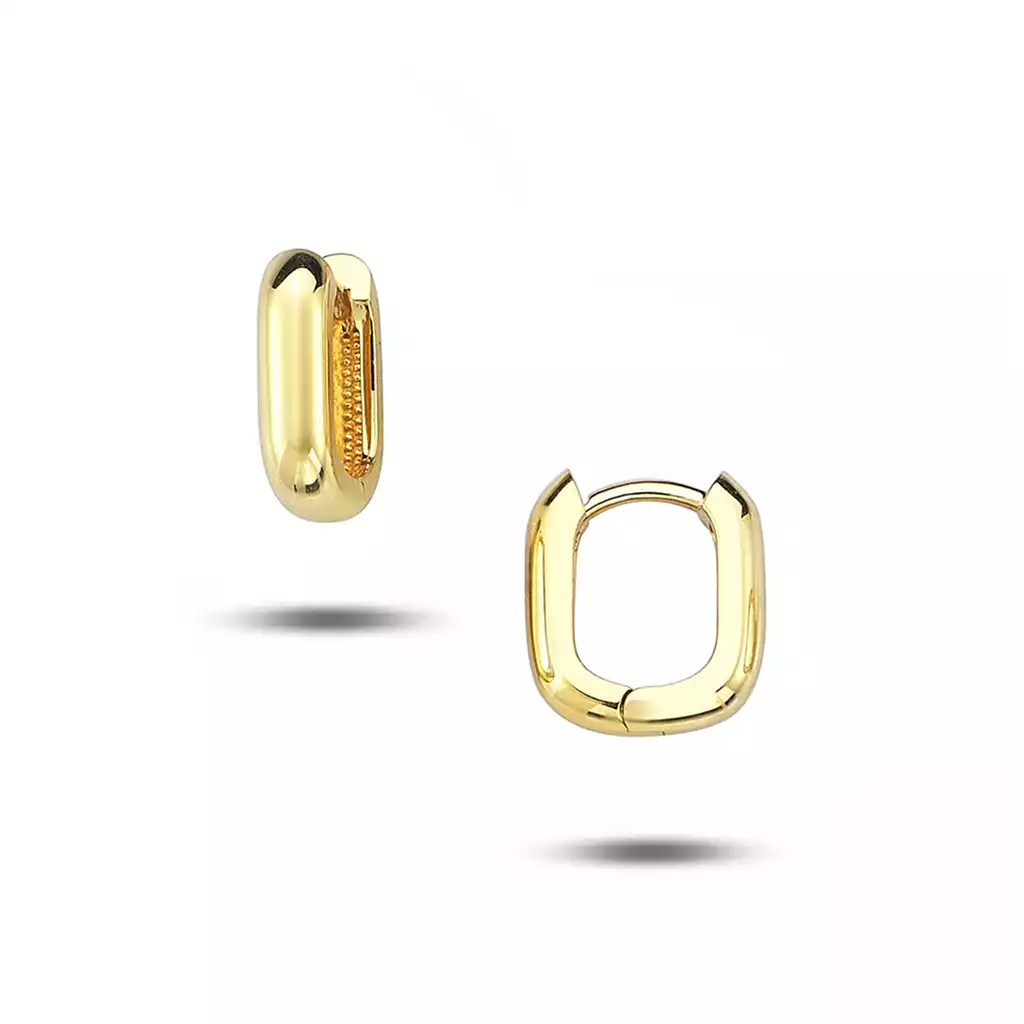 گوشواره طلا زنانه کلیپسی بیضی سایز کوچک