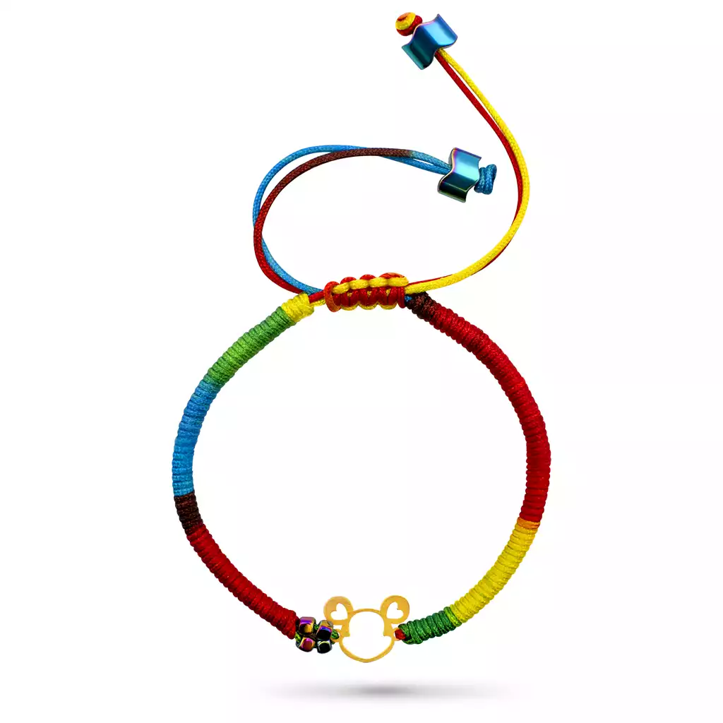 دستبند طلا بافت میکی موس