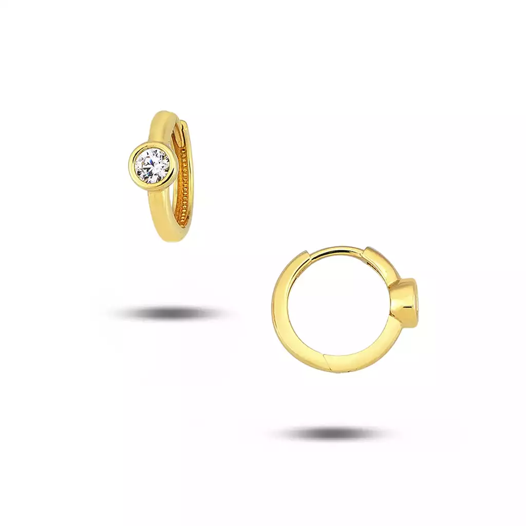 گوشواره طلا زنانه کلیپسی نگین دار