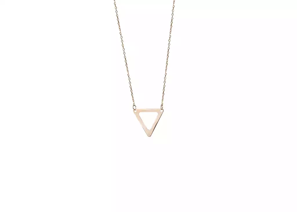 گردنبند طلا مثلث توخالی