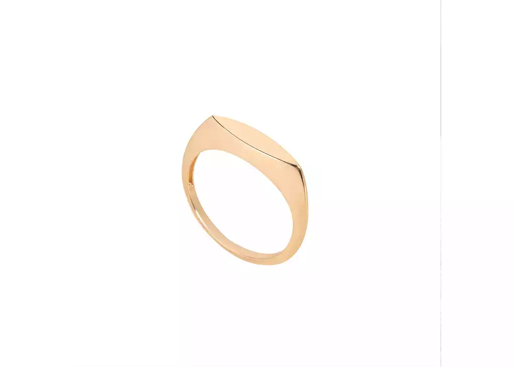 انگشتر طلا تخت بیضی