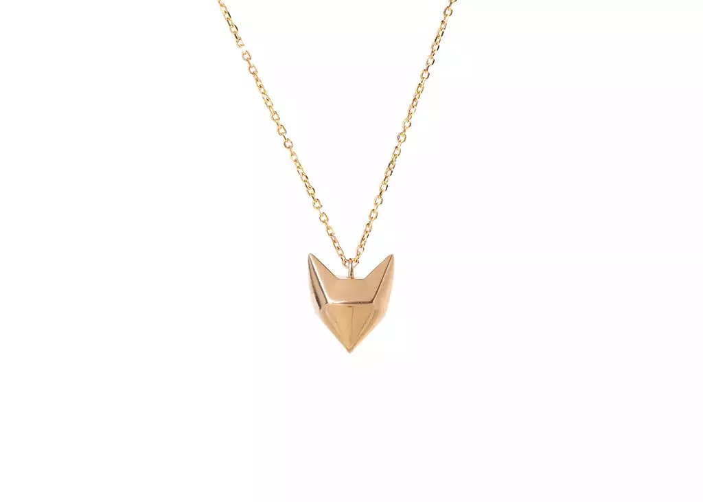 گردنبند طلا راکتوری با طرح روباه