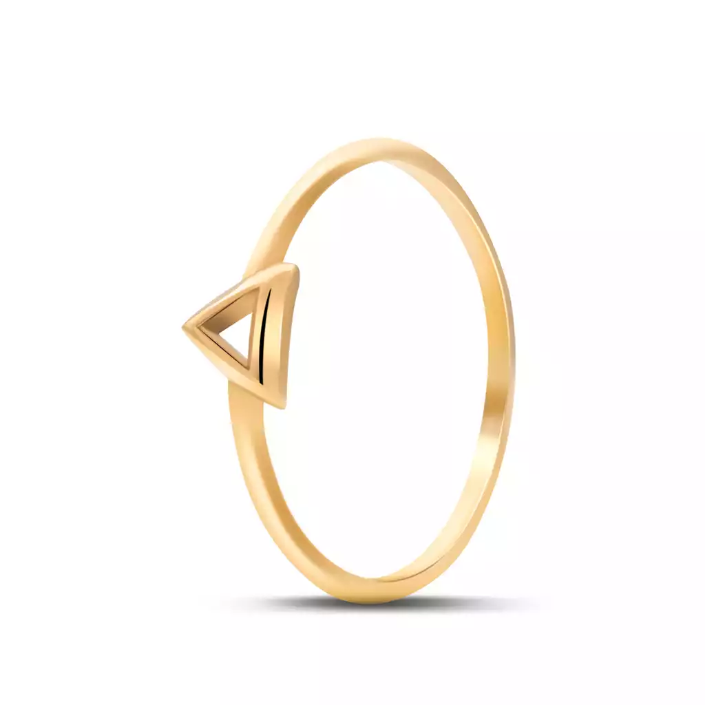 انگشتر طلا مثلث سه بعدی