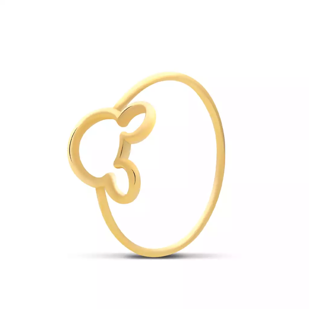 انگشتر طلا بدون نگین میکی موس