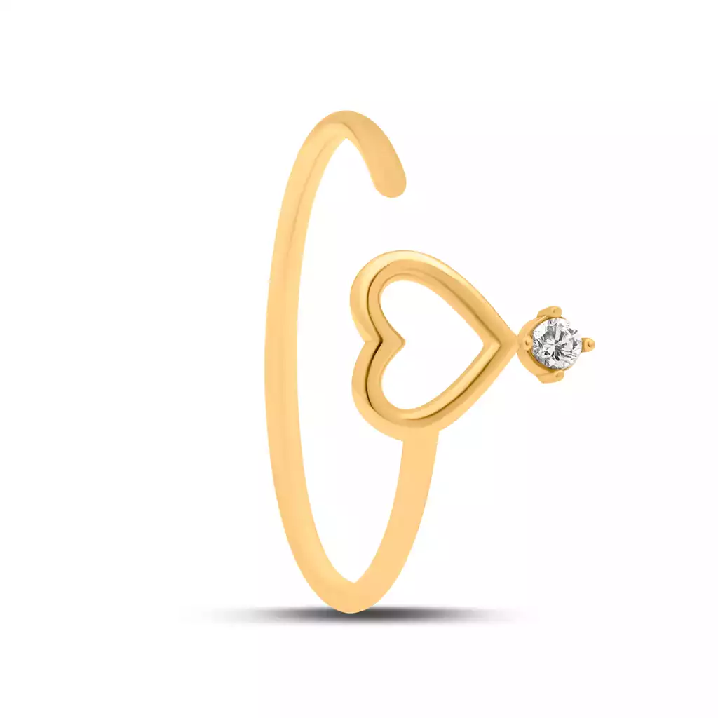 انگشتر طلا قلب و نگین