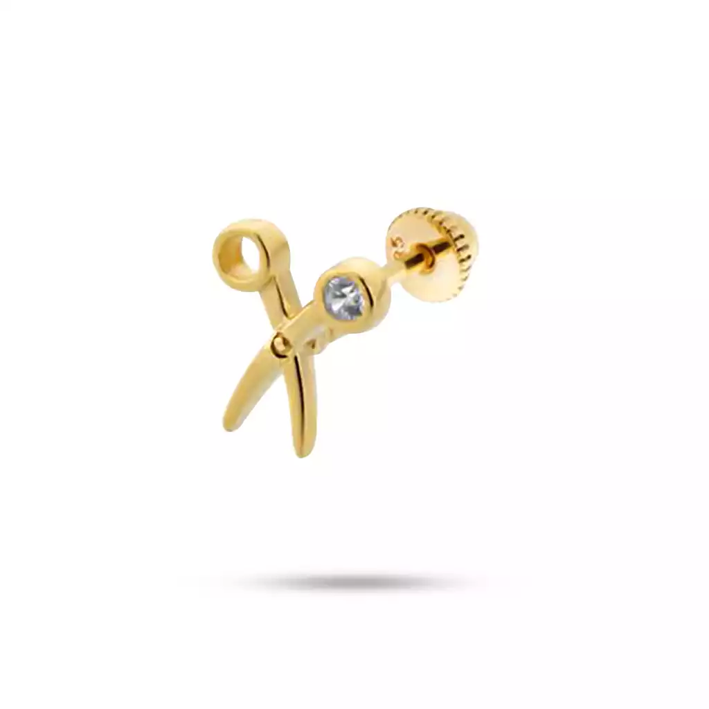 پیرسینگ طلا قیچی