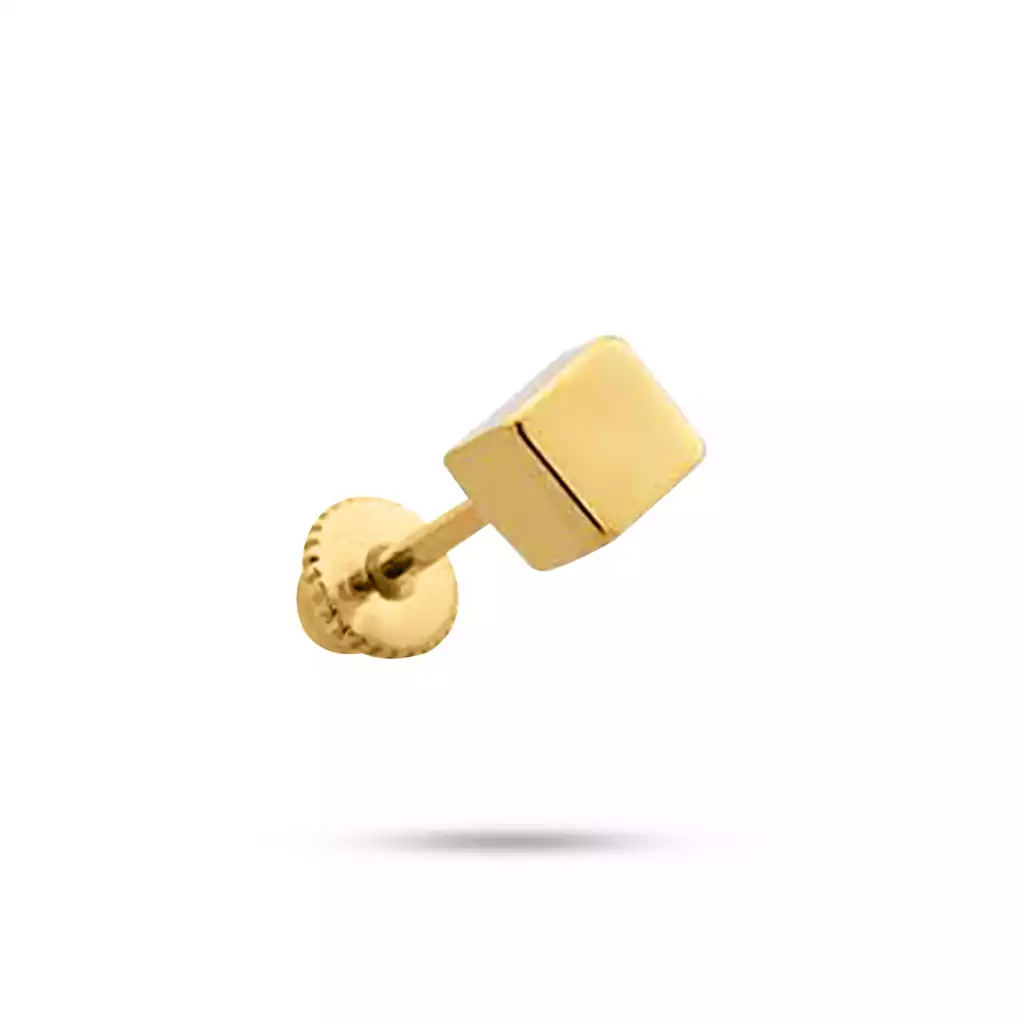 پیرسینگ طلا مکعب