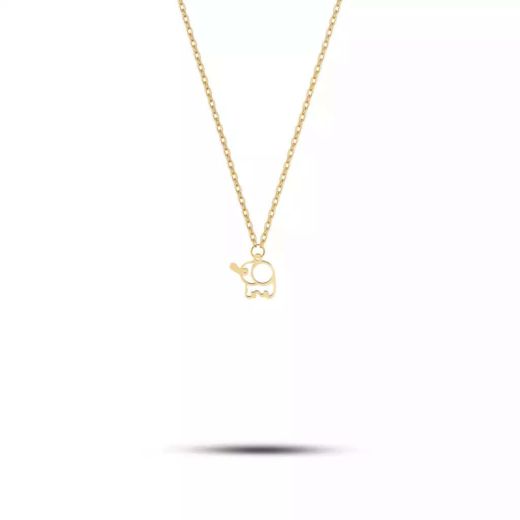 گردنبند طلا زنجیری فیل بازیگوش