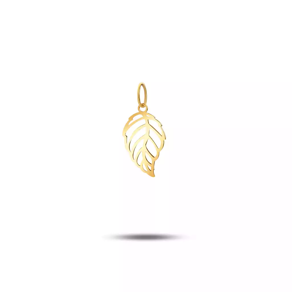 آویز طلا برگ زرافشان