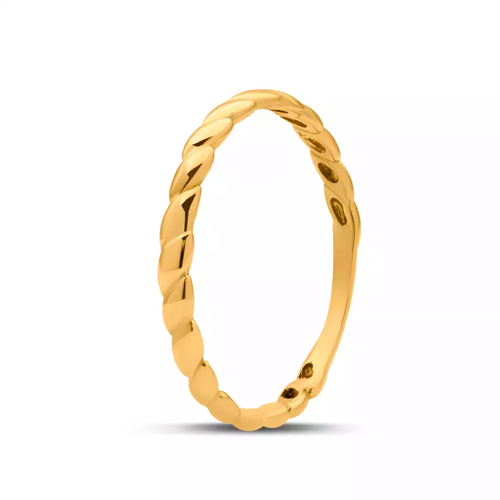 انگشتر طلا پیچ پهن
