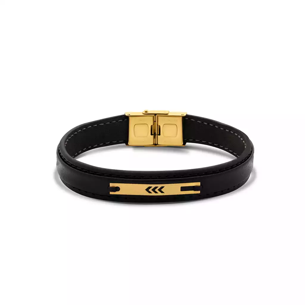 دستبند چرم و طلا مسیر موفقیت