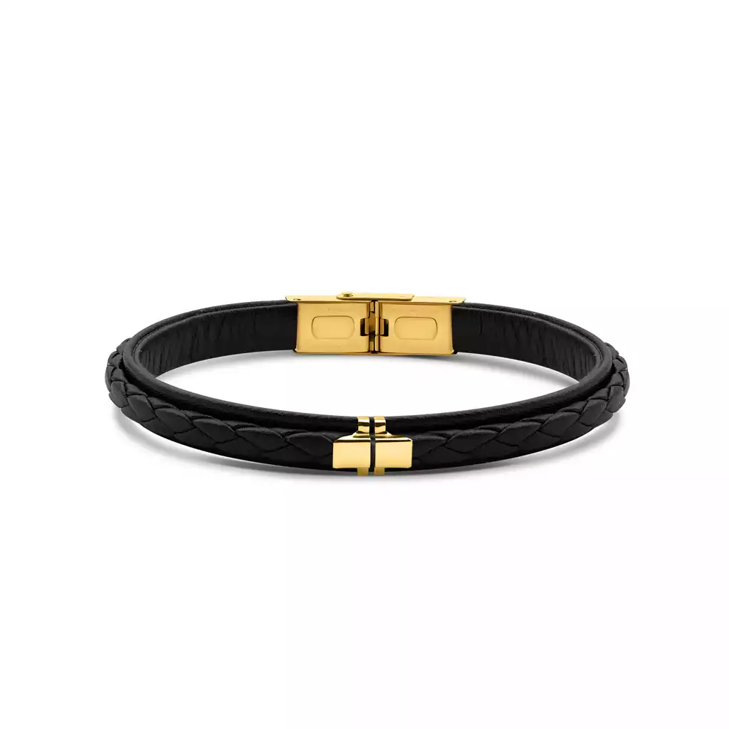 دستبند چرم طلا دِکسا