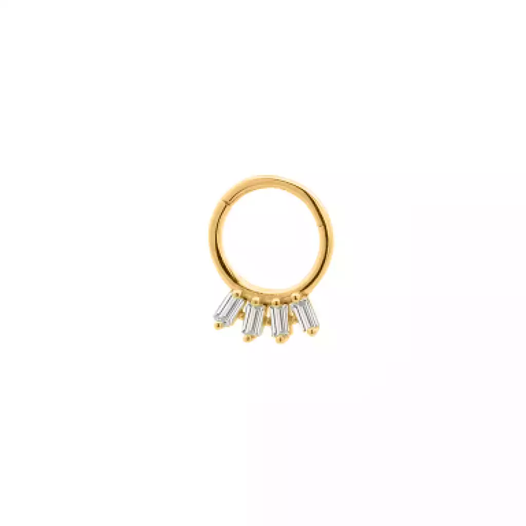 پیرسینگ طلا حلقه و نگین مارکیز