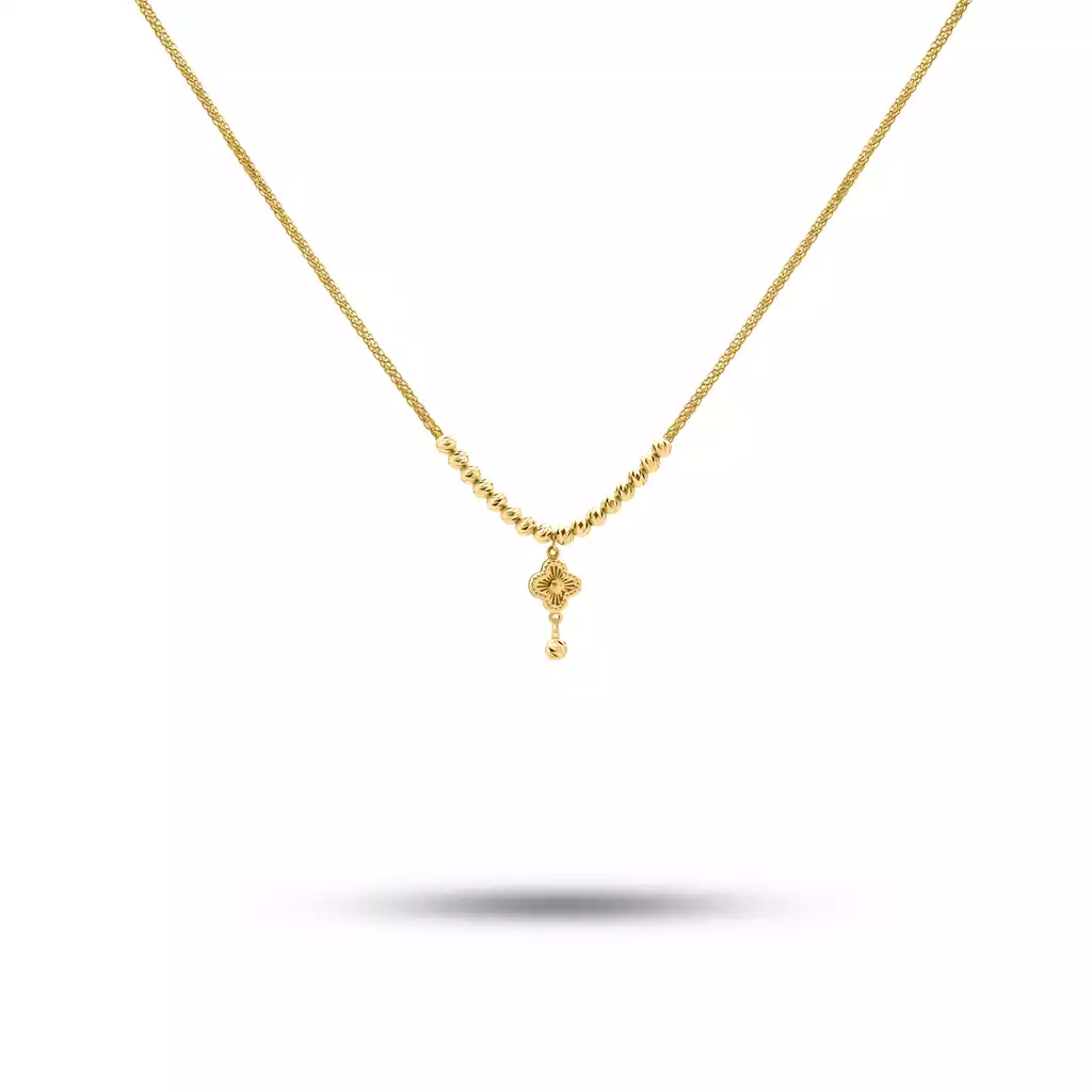 گردنبند طلا زنجیری ونکلیف شمسا