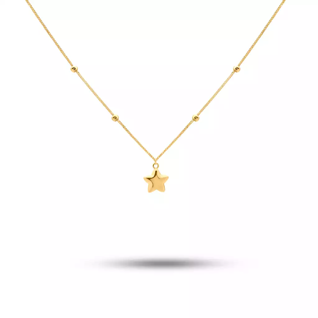 گردنبند طلا زنجیری  ستاره ستیا