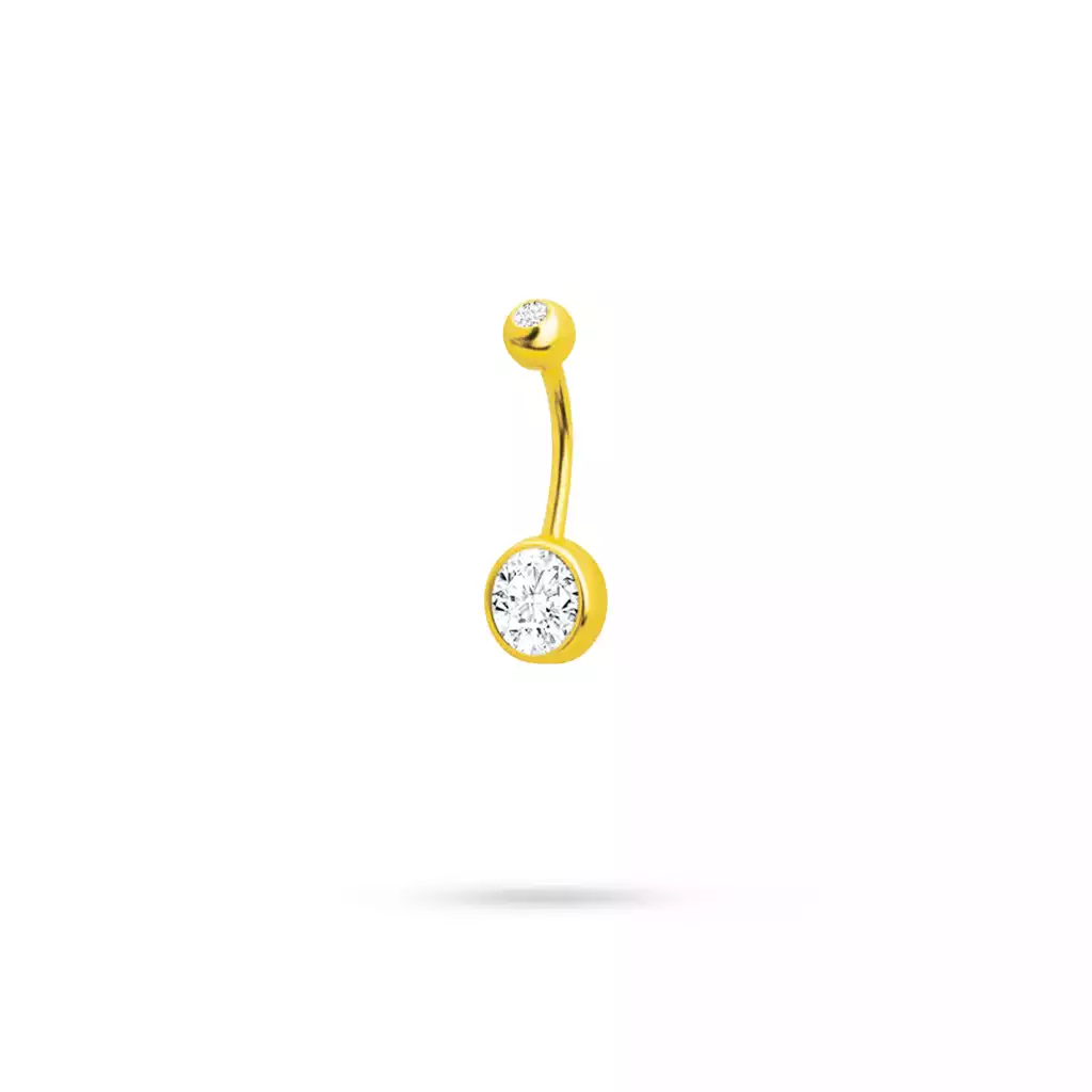 پیرسینگ طلا ناف دایره لونا