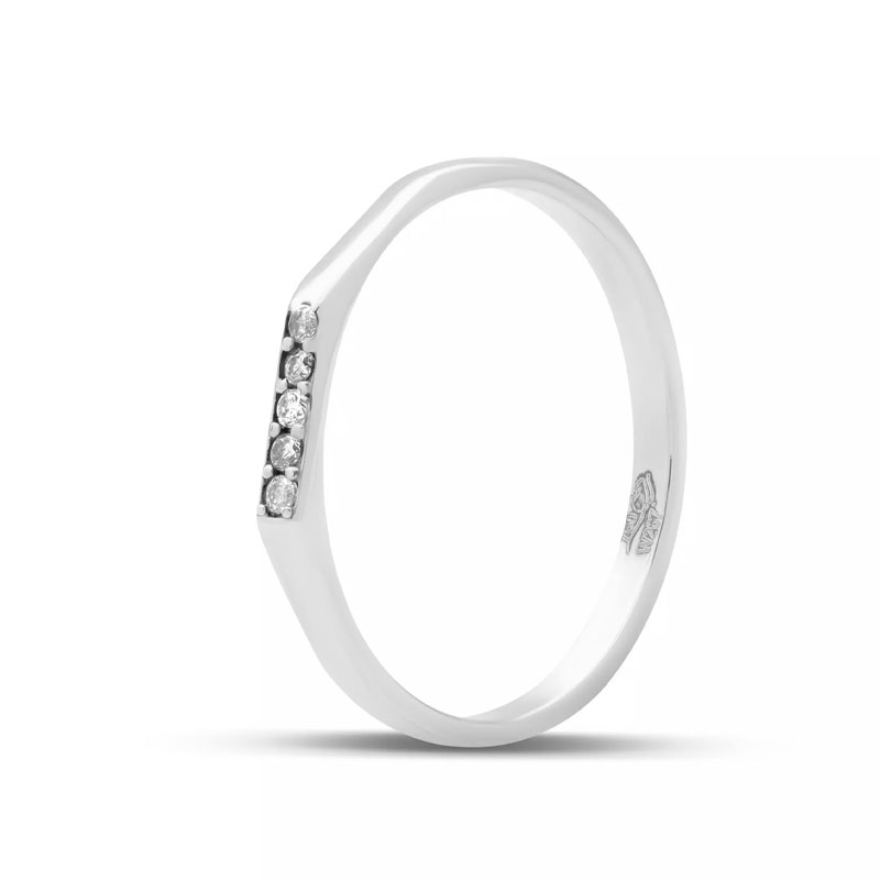 انگشتر طلا نگین دار خطی تاکا