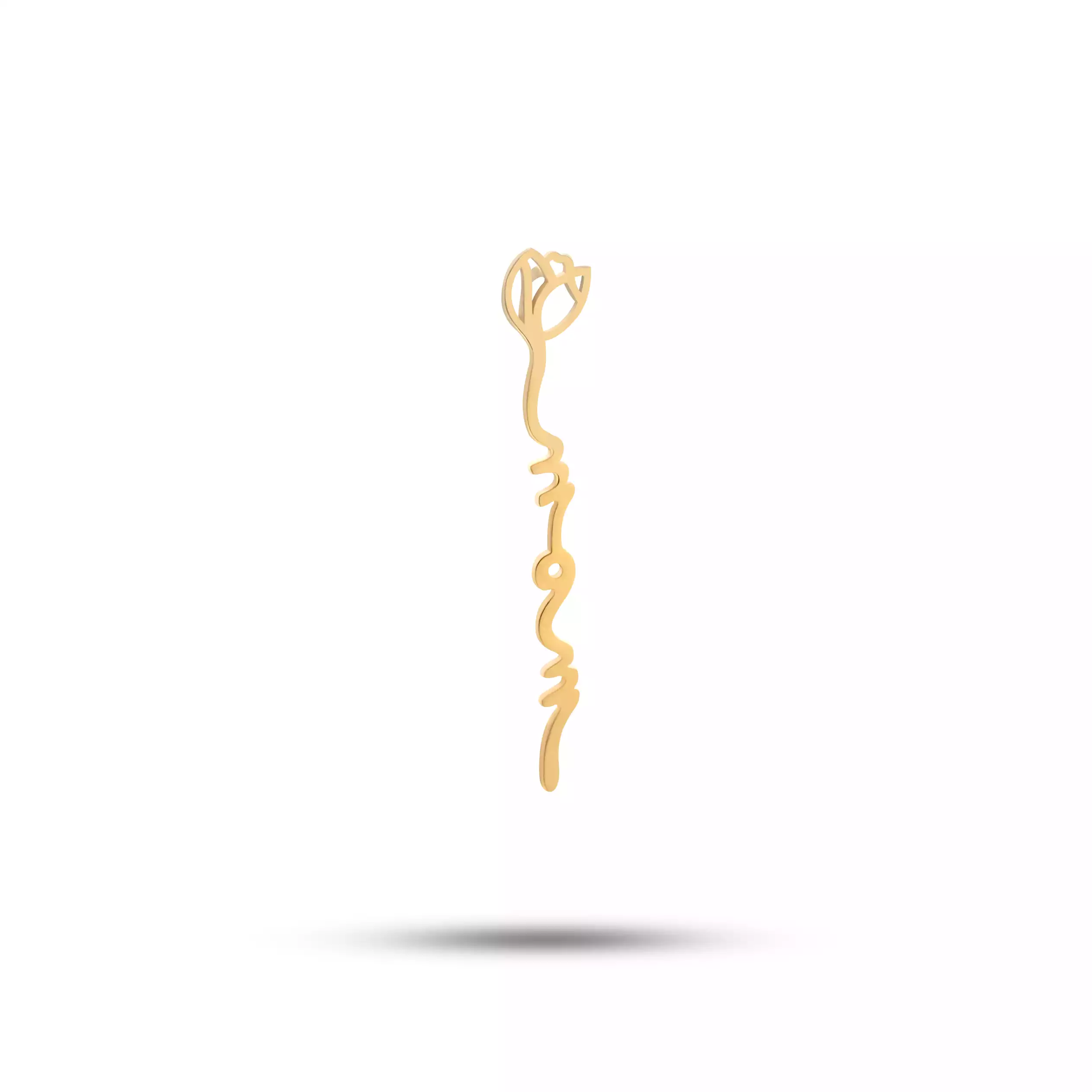 آویز طلا زنانه گل رز مادر (طرح mom)